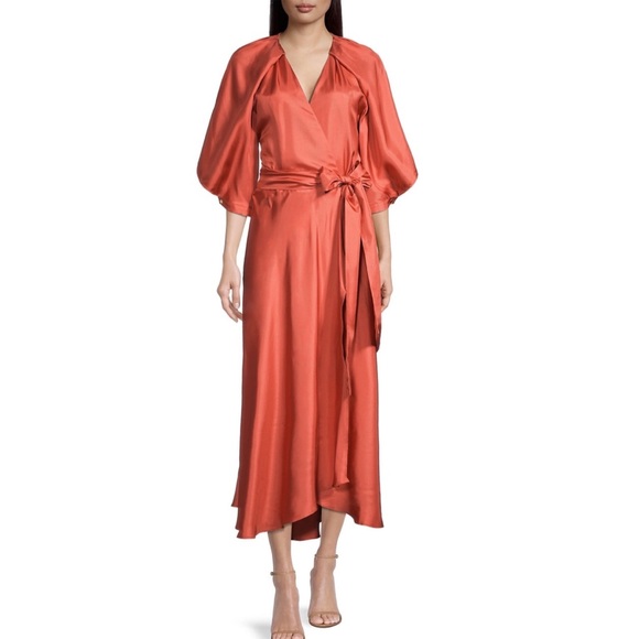 GINGER & SMART V-NECK WRAP DRESS - Picture 4 of 8